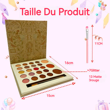 Boîte de maquillage palette de fards à paupières 24 couleurs contouring souligner rougir coffret de maquillage multifonctionnel